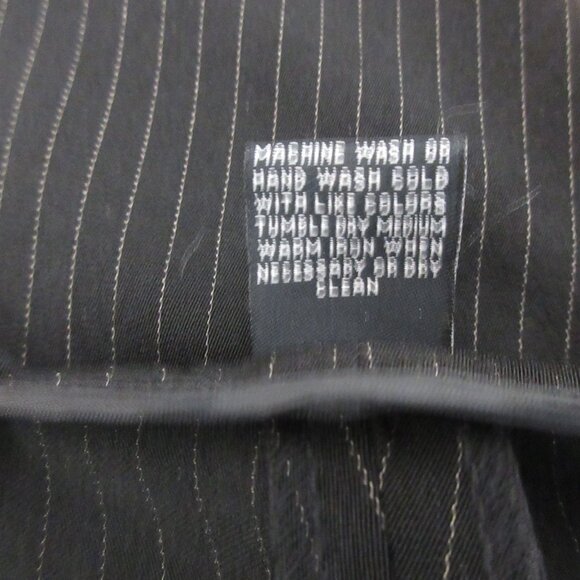 Larry Levine Womens Dress Pants Size 12P Black Pinstripe Stretch Straight Leg - Picture 5 of 6